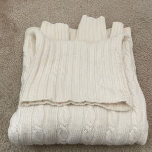 turtleneck cable knit sweater natural color